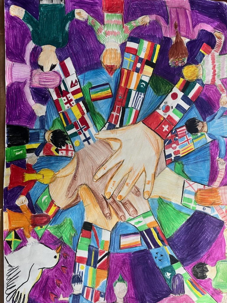 Fjellstrand skole videre i Fredsplakatkonkurransen