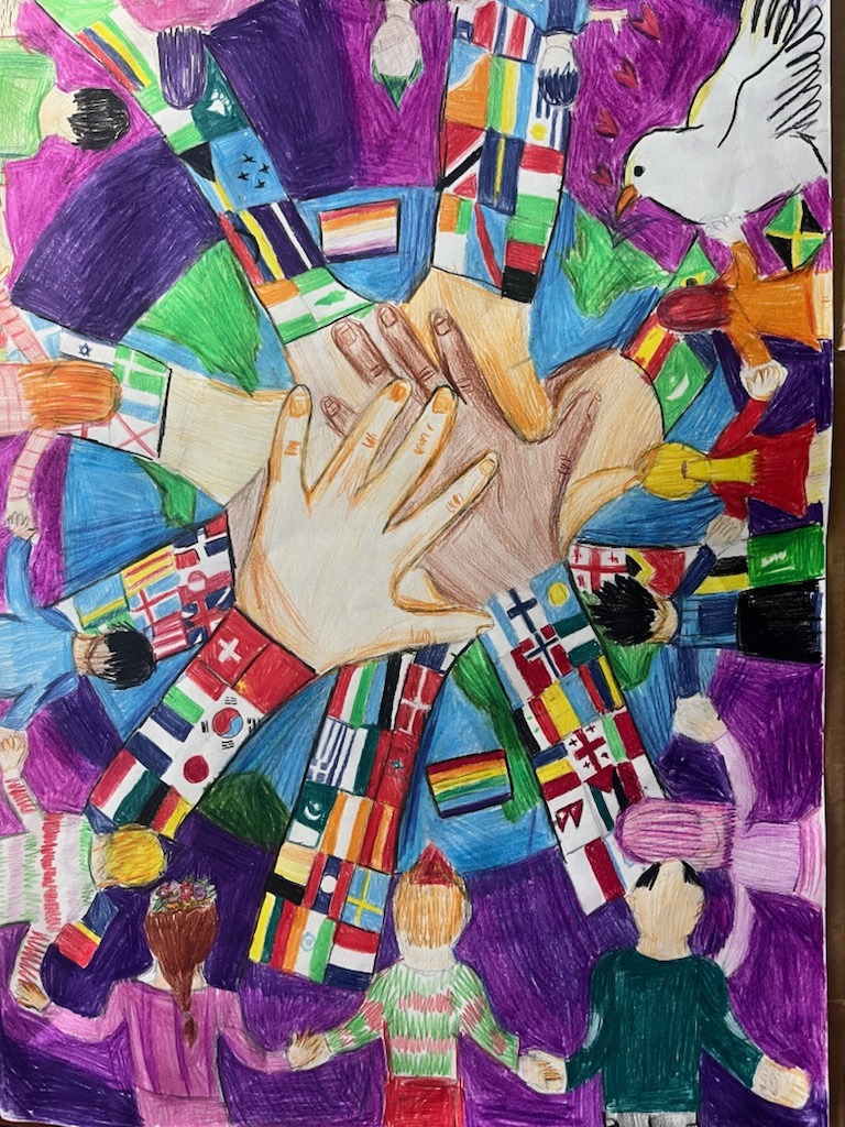 Fjellstrand skole videre i Fredsplakatkonkurransen